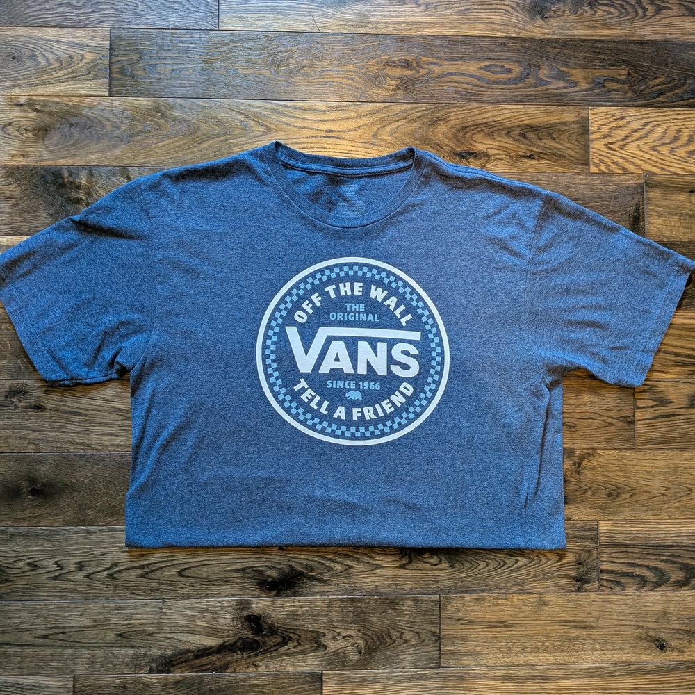 Vans Heather Blue Logo Tee